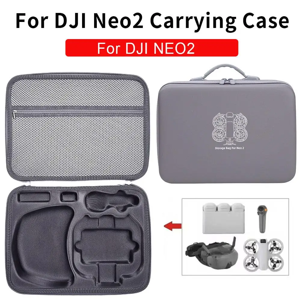 

Жесткий чехол для дрона DJI Neo2 и очки N3, водонепроницаемая противоударная сумка для хранения, аксессуары для дронов, дорожный чехол