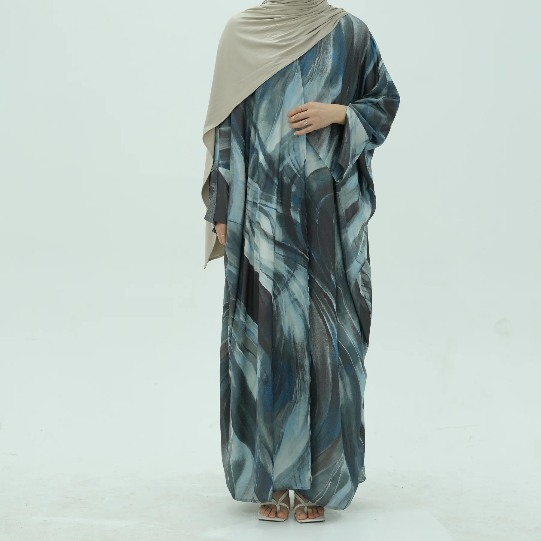 Print Open Abaya Cardigan Muslim Party Dress for Women Ramadan Eid Kaftan Abayas Arabic Robe Dubai Islam Vestidos Jalabiya 2025