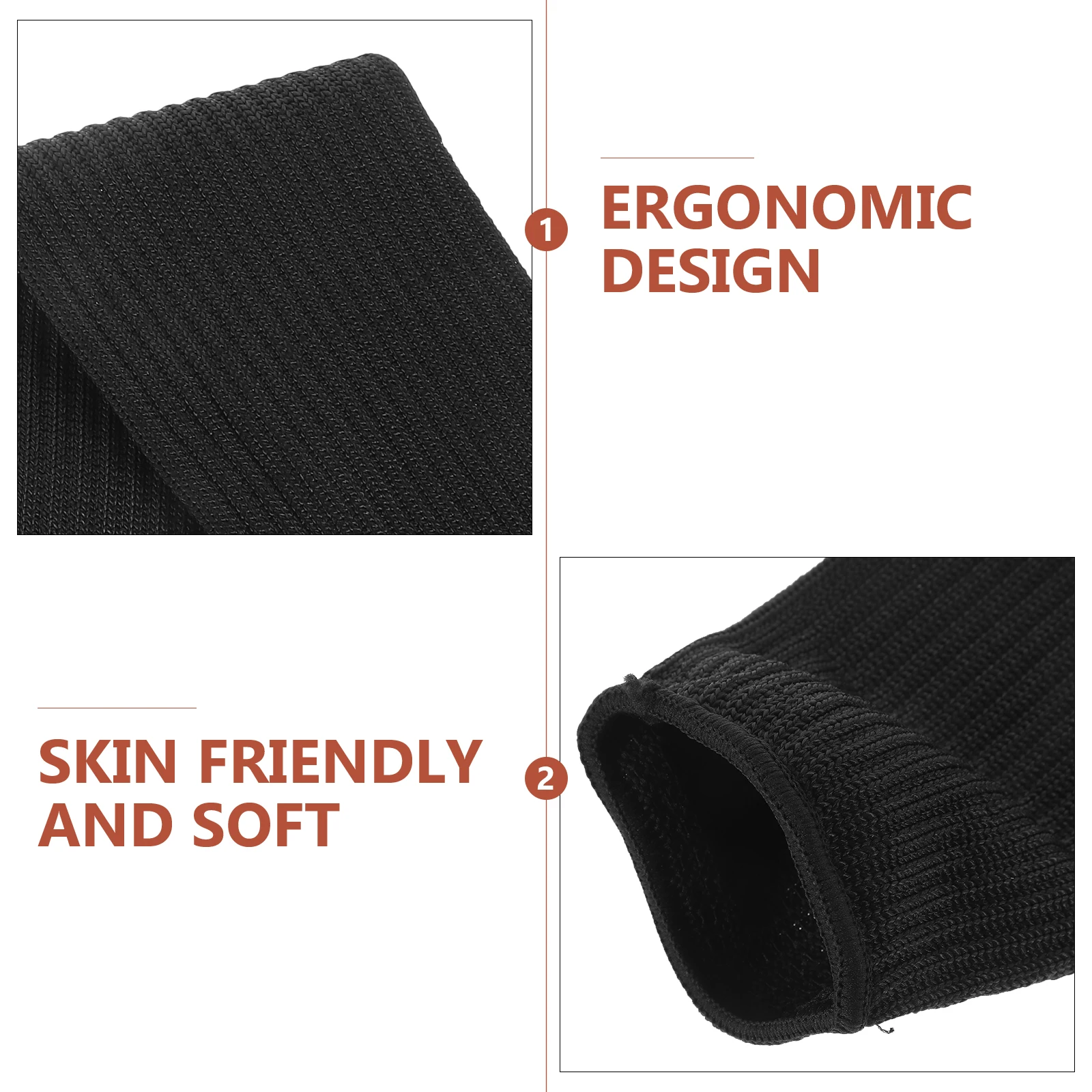 

2pcs Black Anti cut Arm Protector Forearm Sleeve Cut Resistant Work Gloves Men Women S786 PE Material High Density Design