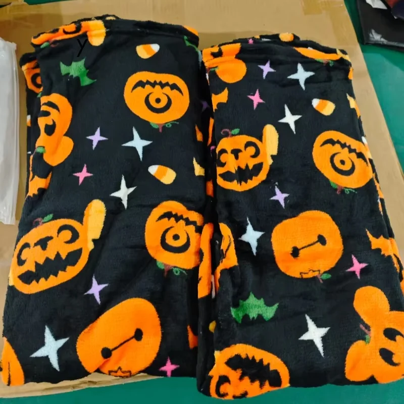 

Новые популярные фланелевые пижамы на Хэллоуин для женщин, пижамные штаны с героями мультфильмов в стиле хип-хоп, женские повседневные теплые плюшевые фланелевые штаны, милые рождественские подарки