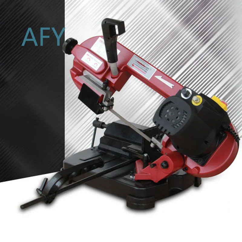 Portable Band Saw Machine for Metal Cutting 5 Inch Turn Angle Band Sawing Machine 220V 550W 38-80m/min for GFW4013