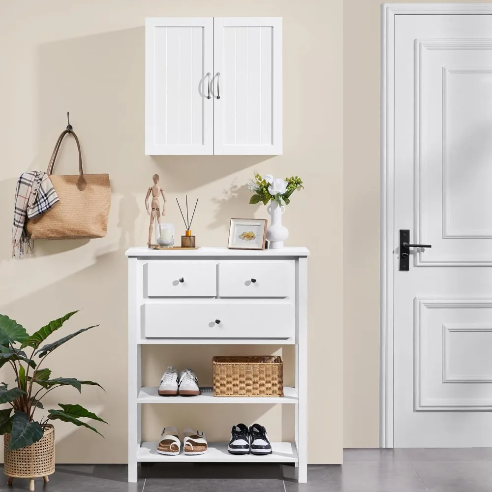 

Bathroom Wall Cabinet, Kitchen Storage Cupboard Cabinet with 2 Doors, Wall Mount Storage Cabinet for Bathroom, Kitchen, Living