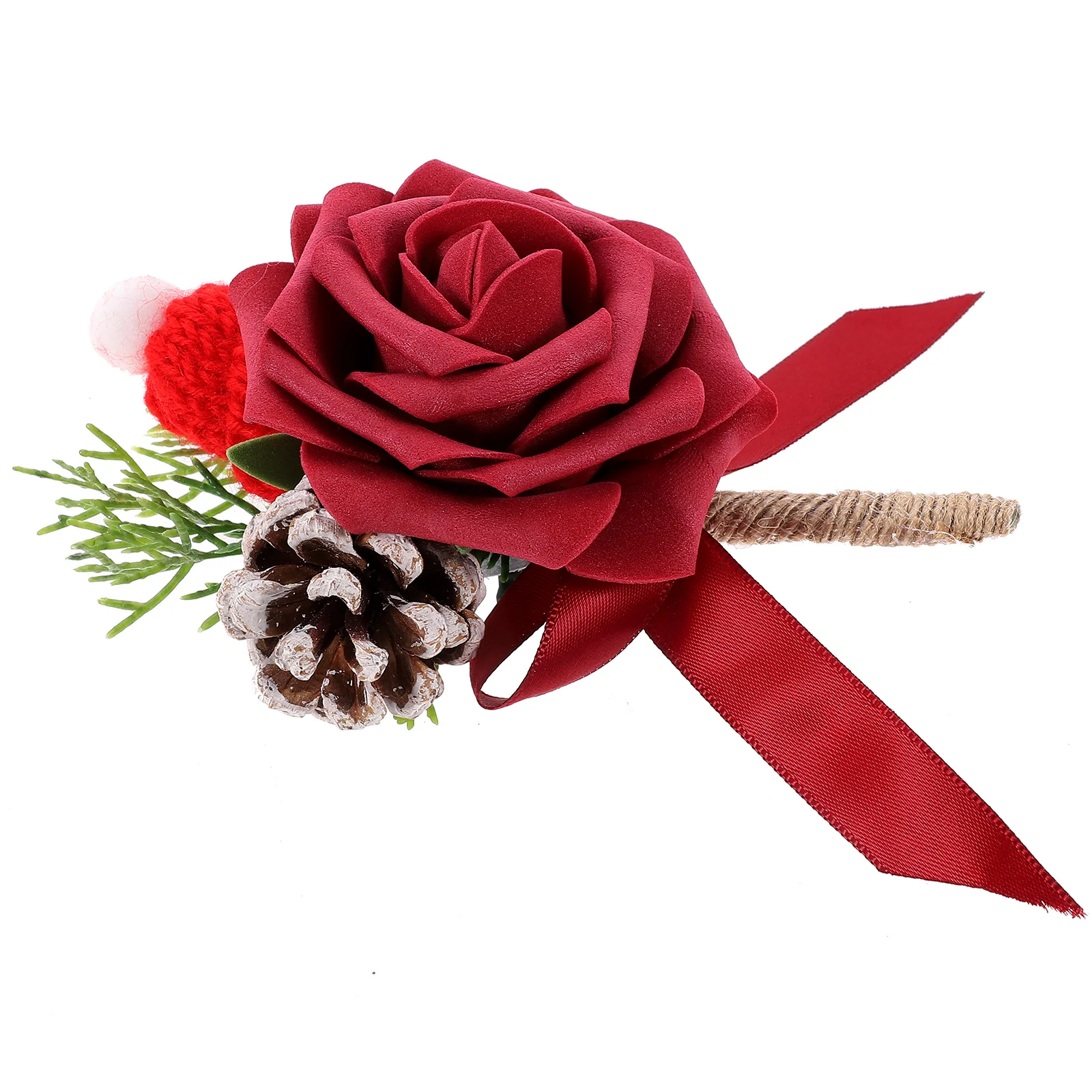 

Bridal Party Christmas Corsage Corsages for Weddings Groomsmen Boutonniere Bridesmaid Couple