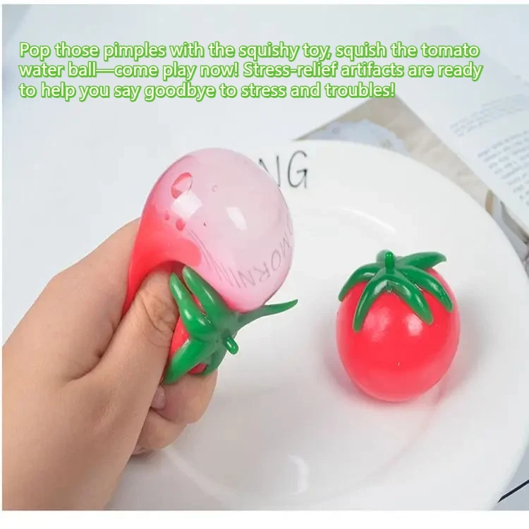 Taba Squishy Cool In Summer Tomatoes Water Balloon Water Fights On The Beach Can't Be Broken Artificial Fruits Kids Squeeze Toys