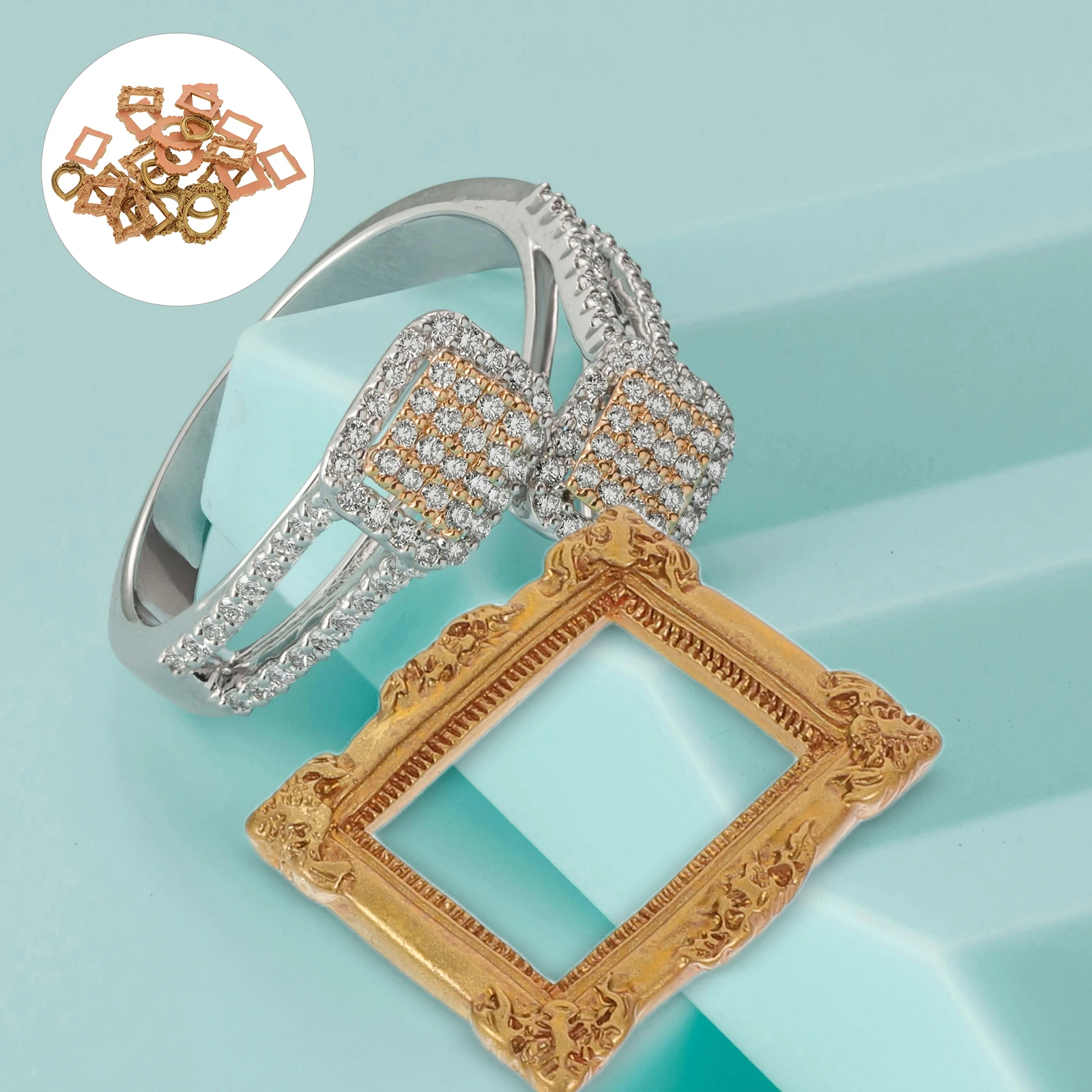 40 pièces Mini cadres Photo antiques Euro Vintage mode résine cadre Photo bijoux à bricoler soi-même affichage mur positionnement cadre Photo accessoires