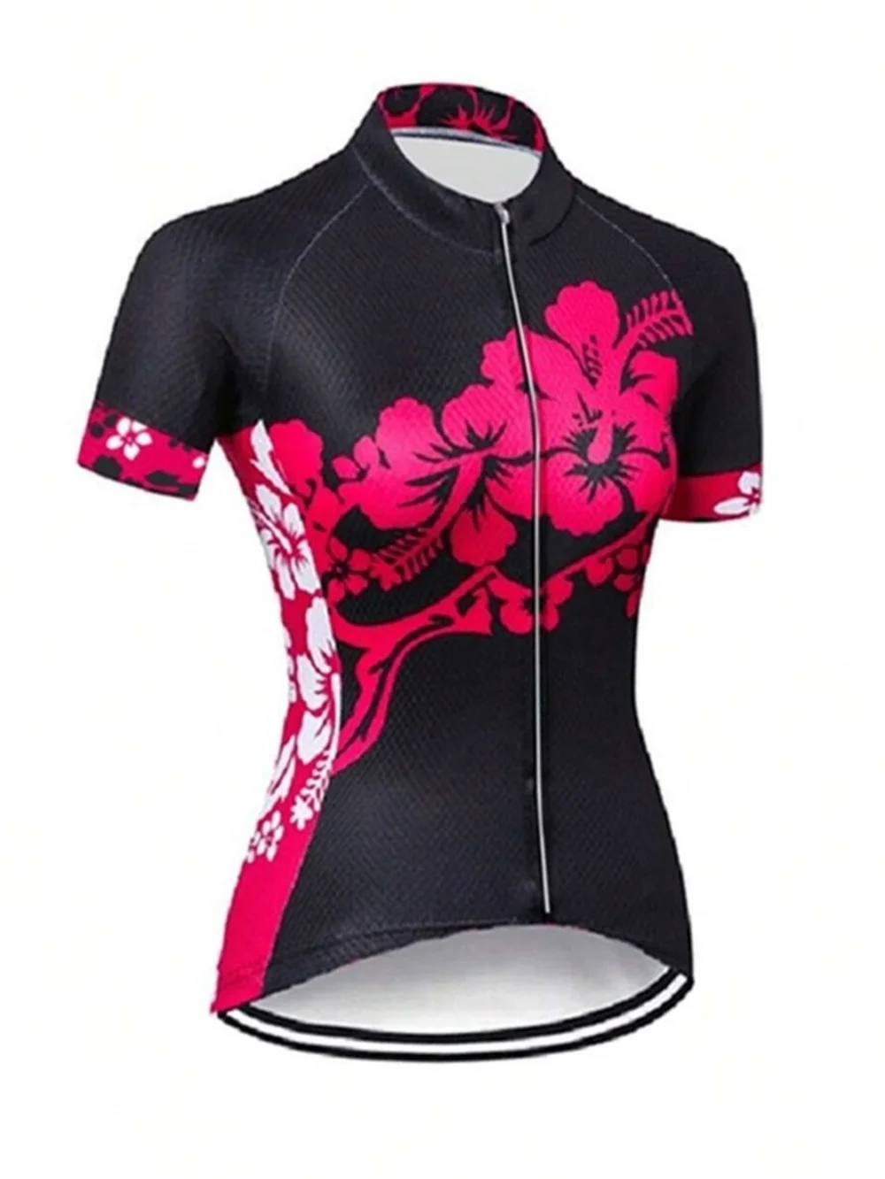 Women\'s Cycling Jersey Short Sleeve Bike Shirts Full Zip Bicycle Biking Tops Road Mountain Riding  with Pockets