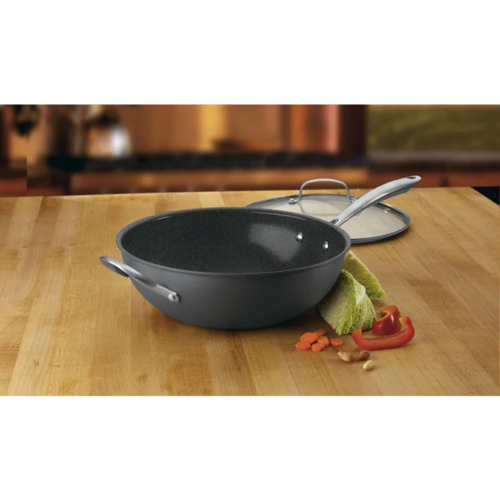 مقلاة Cuisinart GreenGourmet مقاس 12 بوصة بأكسيد صلب غير لاصقة مع غطاء زجاجي #3