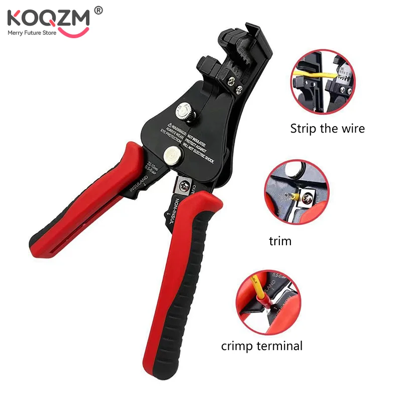 

Многофункциональные плоскогубцы для зачистки проводов, инструменты, автоматический резак для зачистки кабеля, электрик для обжима проводов 0,5-6 мм 10-22AWG