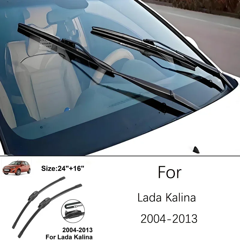 For Lada Kalina 2004-2013 2005 2006 2007 2008 2009 Windscreen Windshield Wiper 24 16 Inches Rubber Front Wiper Blade Accessories