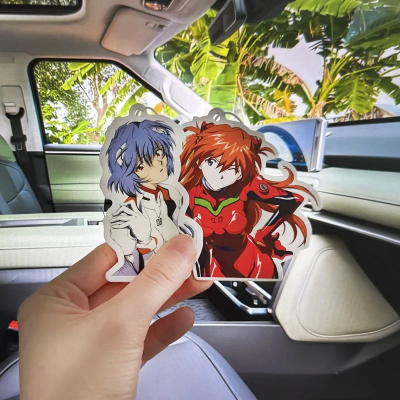 .Evangelion EVA Car Air Fresheners Auto Hanging Anime Long-Lasting Aromatherapy Pendant Decoration Car Deodorization Accessories