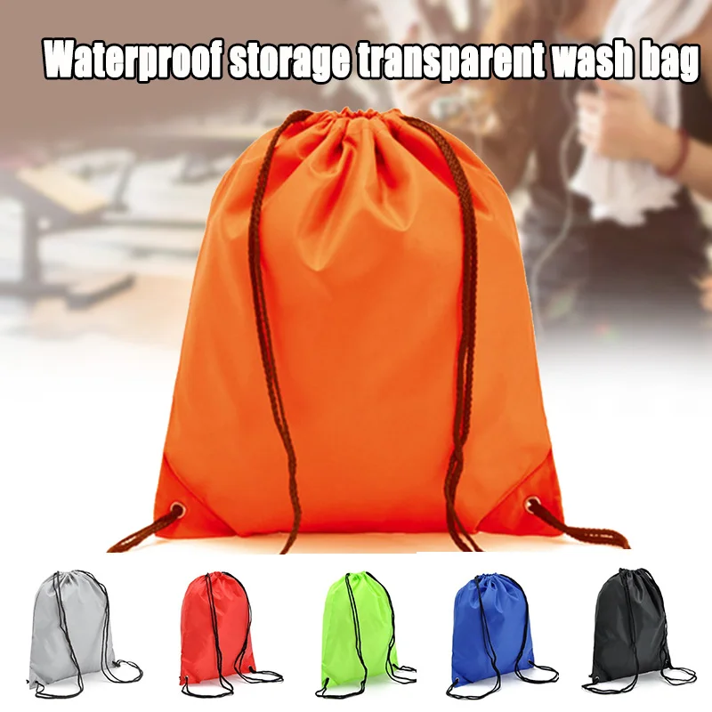 Rucksack mit Kordelzug, einfarbig, tragbar, für Schule, Sport, Reisen, Schuhe, Radfahren, Aufbewahrungstasche, einfarbig, tragbar – Detail 1