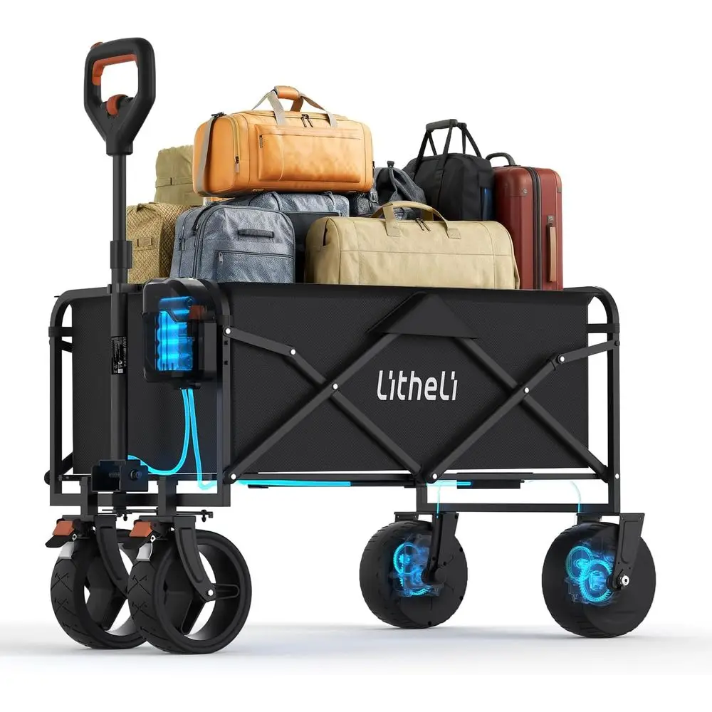 

Складная портативная тележка на колесах объемом 100 л для улицы, пляжа, покупок, кемпинга и походов