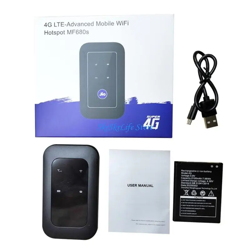 

E65E Global 4G LTE Mobile Hotspots 150Mbps Download Speed 72Hrs Working Time Simultaneous Connection For Laptops Tablets Phones