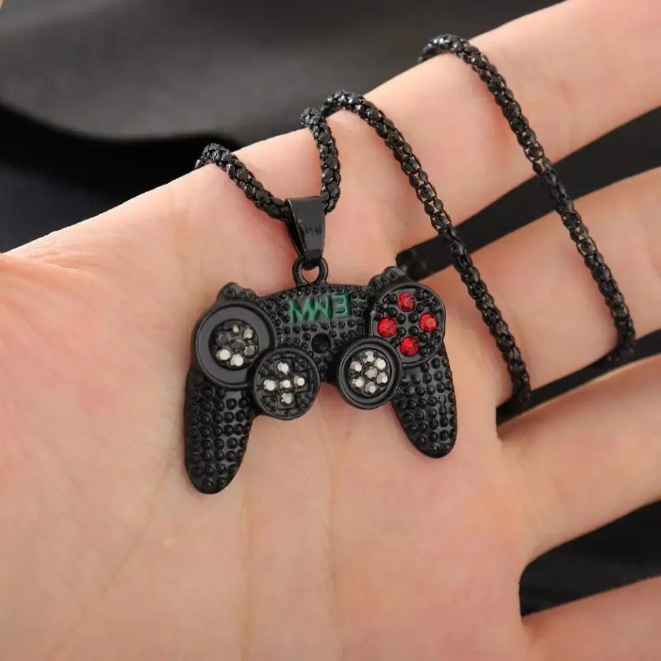 RAKOL Trendy Gamepad Lightning Stainless Steel Necklaces For Women Men Gold Color Metal Necklace Party Everyday Jewelry image 5