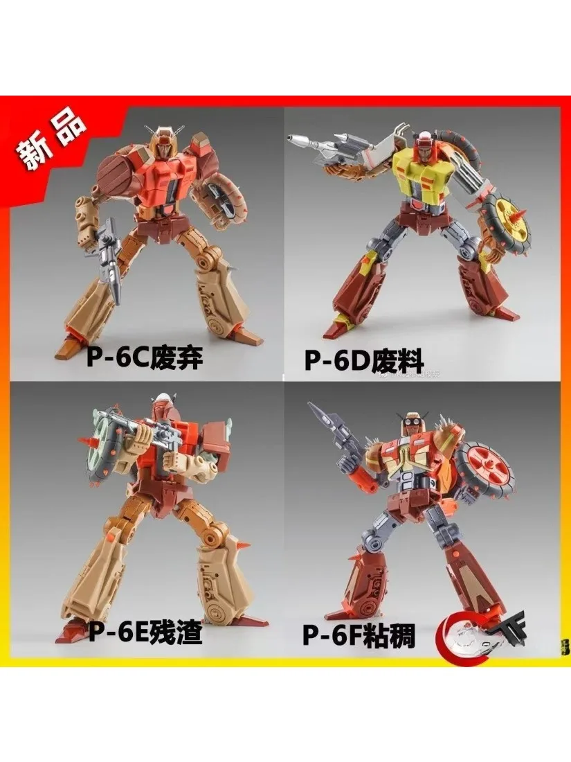 In Voorraad Getransformeerd Speelgoed KFC Speelgoed Eavi Metal P-6F Gunker Junkion KFC P6F Action Figure Speelgoed Collectie Gift - afbeelding 2