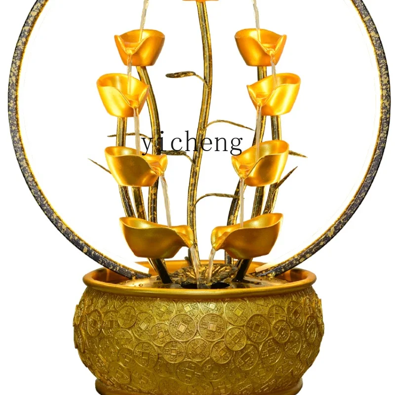 

Water Wheel Lucky Flowing Ornaments Living Room Office Front Desk Circulating Decoration