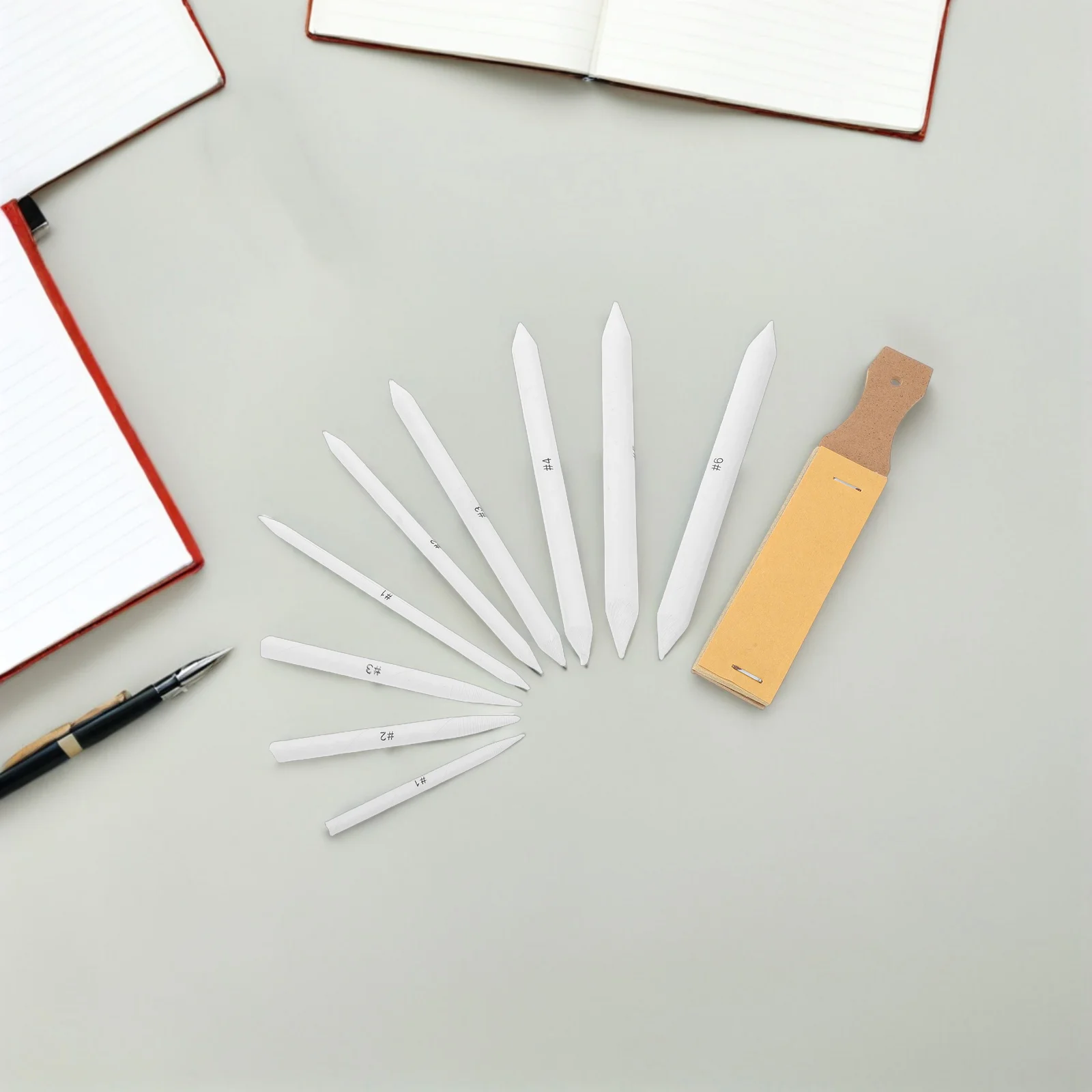 1 set 1 Set Blending Stumps For Drawing Sketching Tools Set With Sandpaper Board Pencil Charcoal Pastel Art Blending Tools For