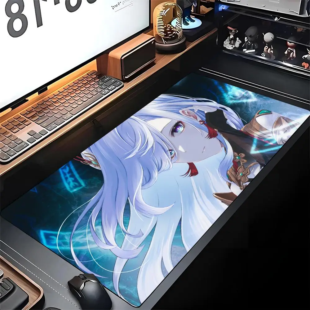 

Genshin Impact S-Sexy S-Shenhe Mouse Pad Edge Big Gaming Locking Computer Gamer Video Game Large Rubber Art Mousepad Laptop Desk