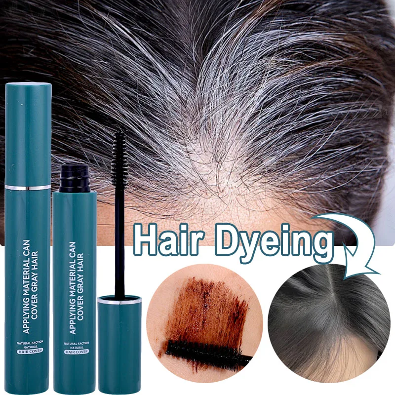 One-Time Black Hair Dyeing Stick Instantly Cover White Hair Easy To Use Fast Cover Hairs Roots Modify Disposable Hair Dye Cream