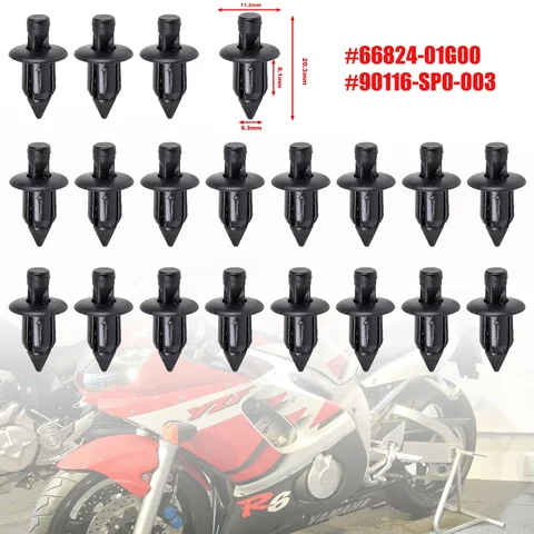 10/50/100 Шт. 6-мм Автомобильные Крепежные Клипсы Для Odyssey, Honda, Yamaha, Suzuki, Kawasaki, Пластиковые Клипсы Для Отделки