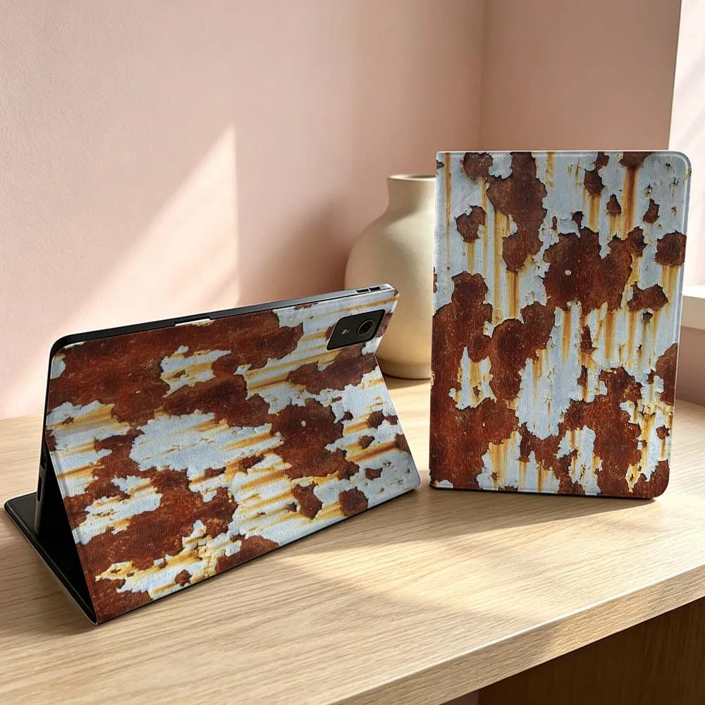 Rusty Metal Surface Print For Lenovo Xiaoxin Lenovo Tab Pad Pro Plus K11 P12 M10 Legion Y900 Y700 Inch Tablet Case Soft
