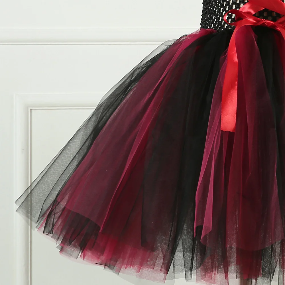 Halloween-Hexenkostüm für Mädchen, flauschiges Tutu-Kleid für Kleinkinder, Kinderparty- und Tanzkleidung für Mädchen. – Detail 8