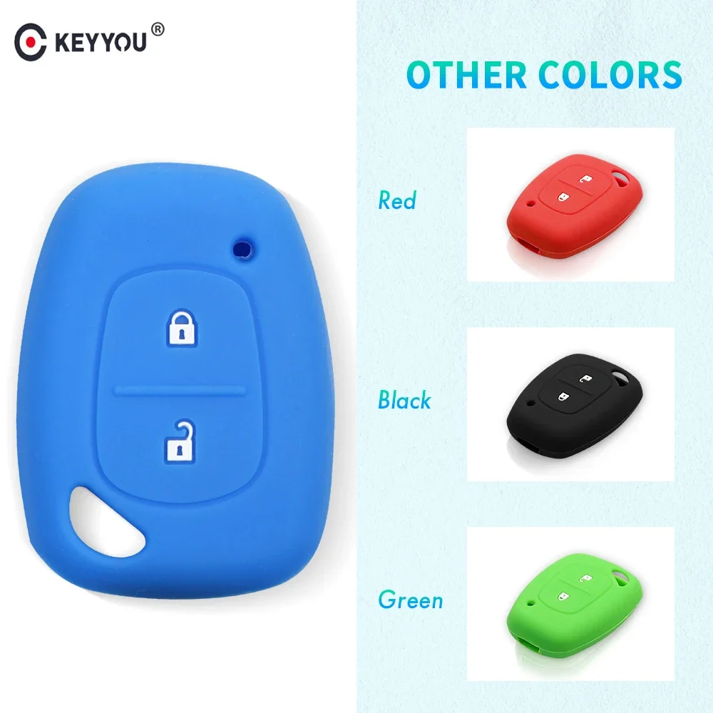 KEYYOU Silicone Car Key Cover Case 2 Buttons For For Renault Traffic Kangoo For Vauxhall Opel Vivaro For Nissan Primastar