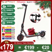 JUICEASE AP07 Electric Scooter 600W Powerful Motor 36V 10.5AH 35KM Long Range with Turning Lights Dual Shock Absorption EScooter