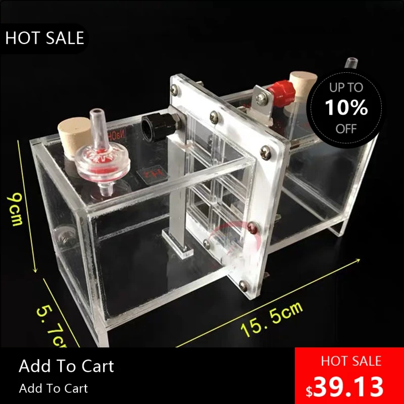 

818003 Полезный демонстратор мембранного электролизатора с обменю ионов без платинового электрода для химического эксперимента T