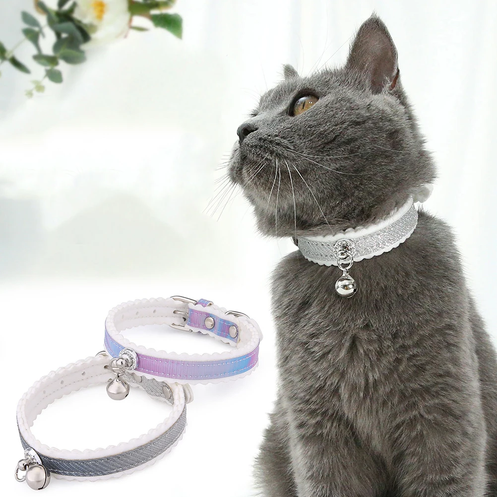 

1 Pc Adjustable Dog And Cat Collar Bell Design Soft Neck Ring Comfortable Pet Supplies Fashion Accessory