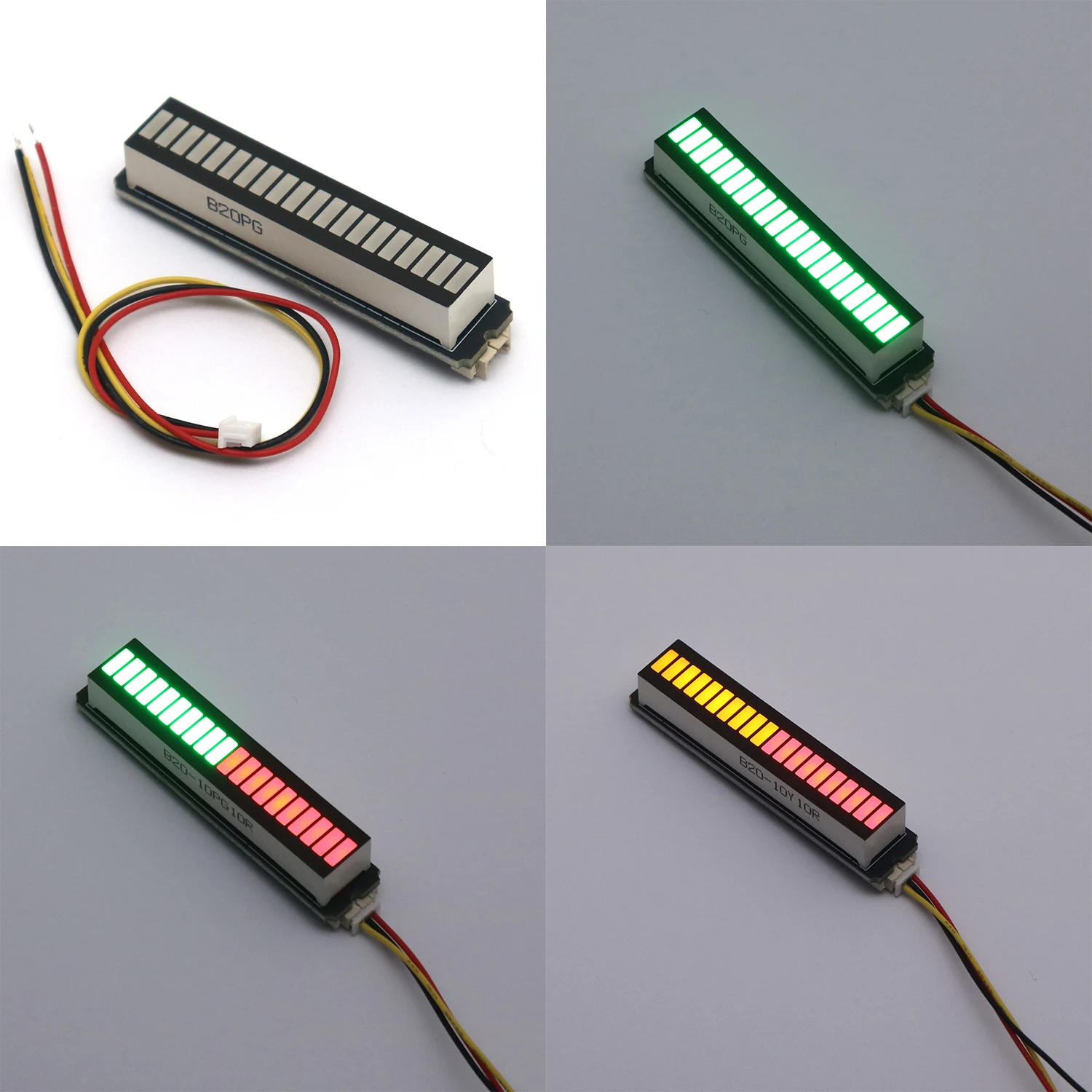 20-Segment Music Rhythm LED Indicator Audio Signal Level Meter Music Spectrum DIY DC 5V Car Amplifiers Speaker Atmosphere Lamp