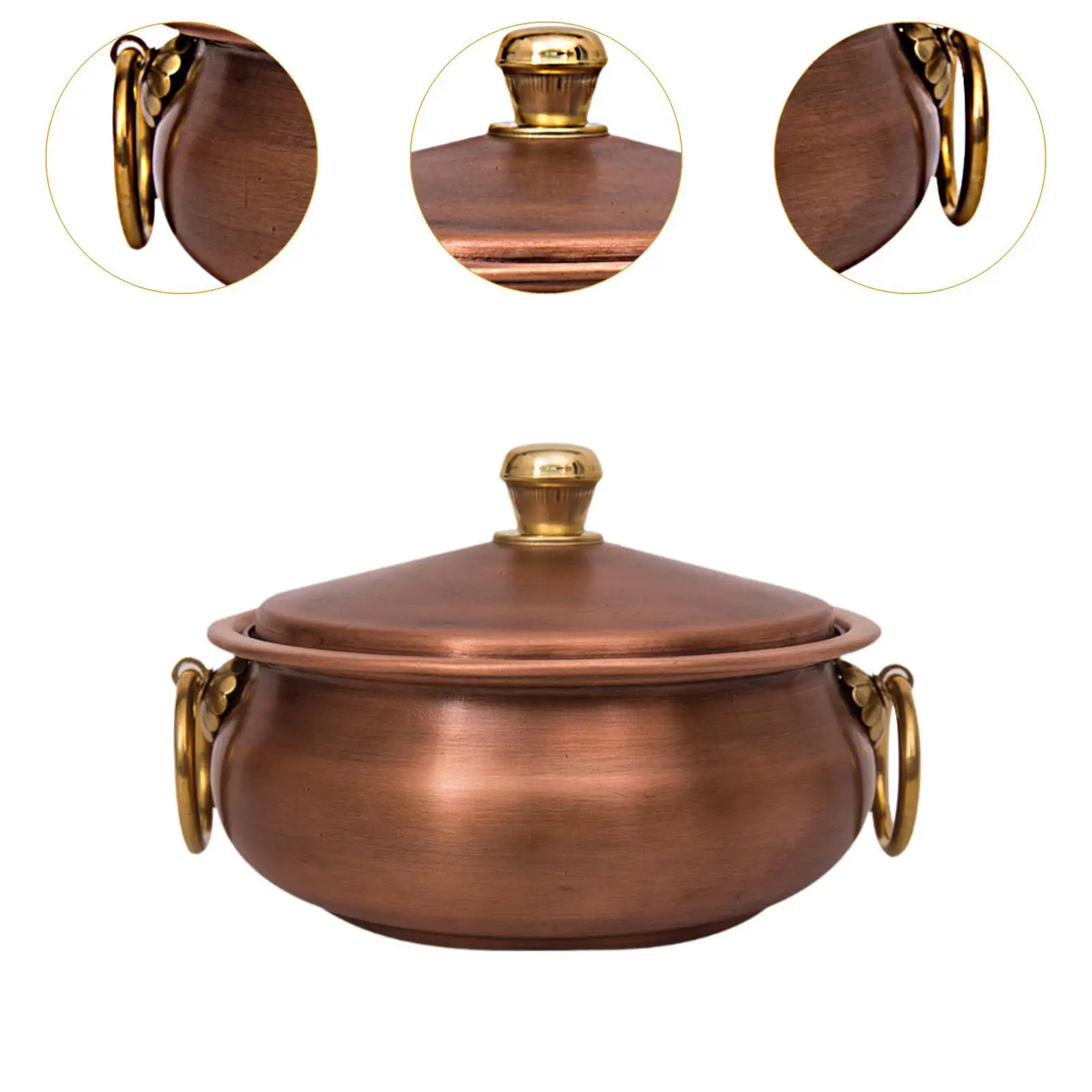 Pure Copper Pot Stable Casserole Dish for Boiled Mutton Restaurant Gift