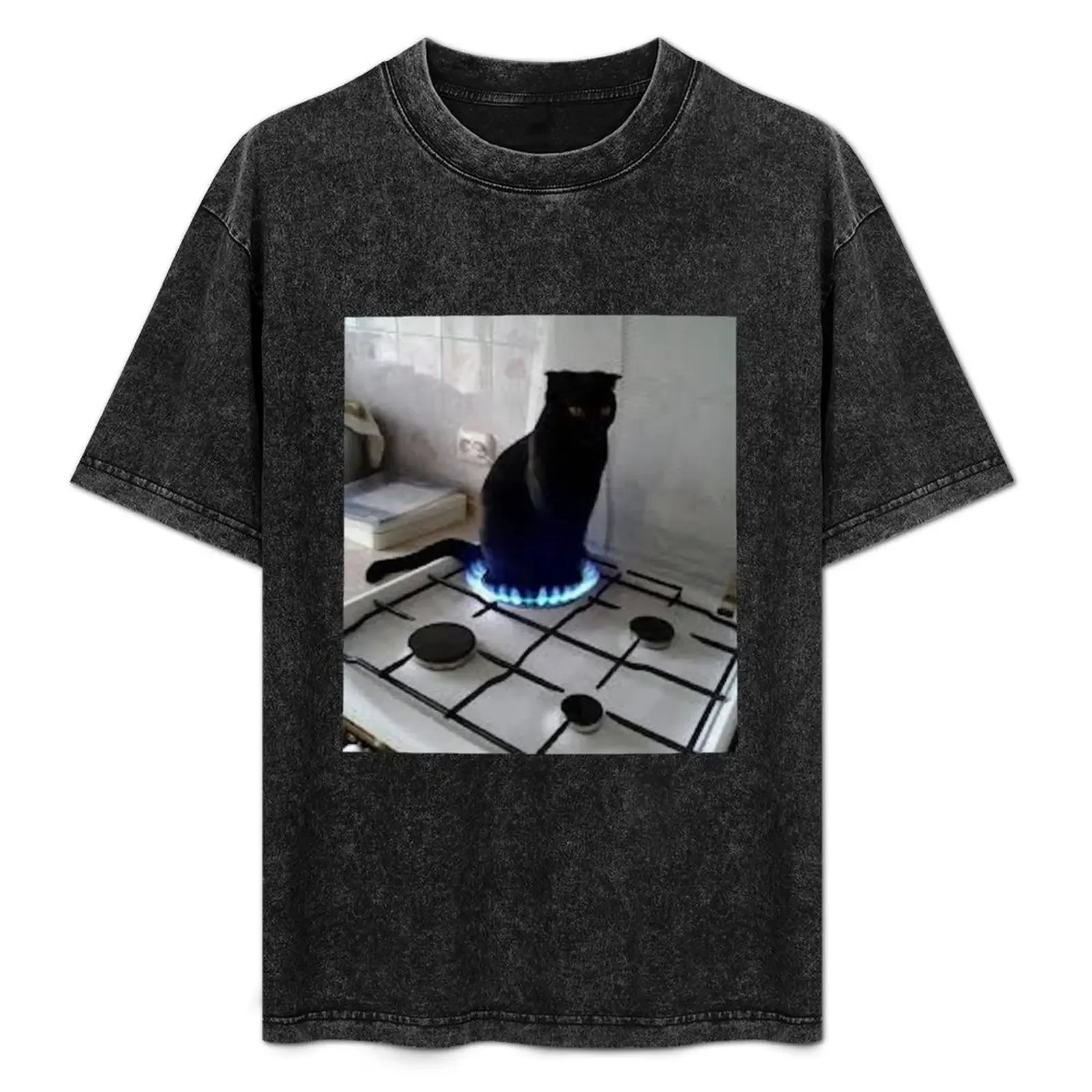 

Fire Bending Cat T-Shirt Luxury man plus size clothes graphic shirts mens t shirt