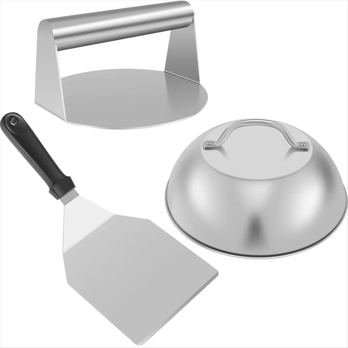 2026 Trend Smashed Burger Kit - Burger Press and Metal Spatula for Flat Top Grill Cooking, Perfect Hamburger Patty Maker
