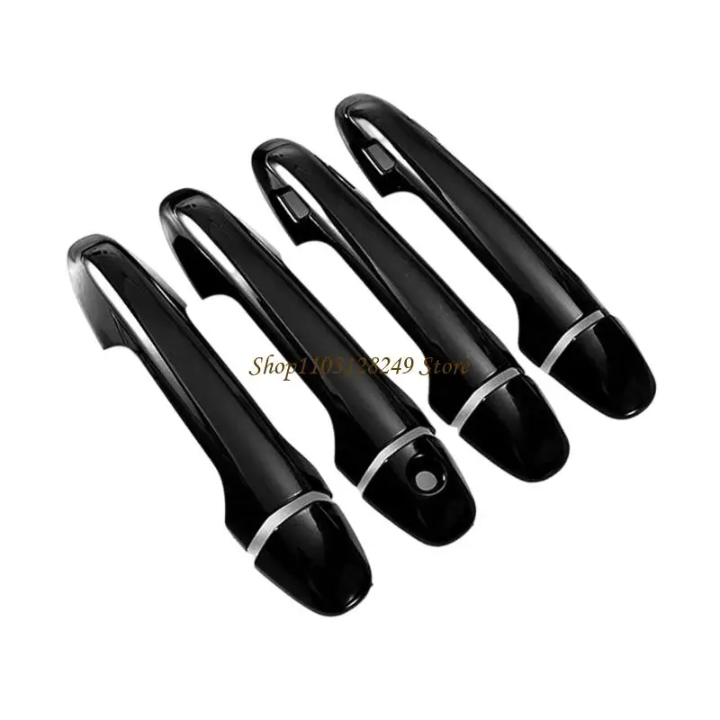 N5KD Exterior Handle Shell Cover Set with Four Handle Covers and Four Matching End Pieces for Coordinated Door Trim