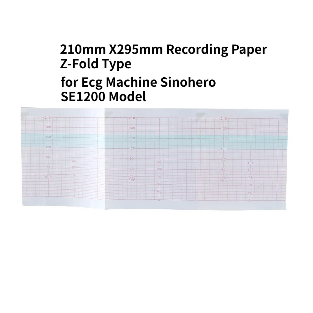 

210mm*140mm*P150 Recording Paper Z-Fold Type Thermal Printing Paper for Ecg Machine Sinohero SE1200 CONTEC E12 Model