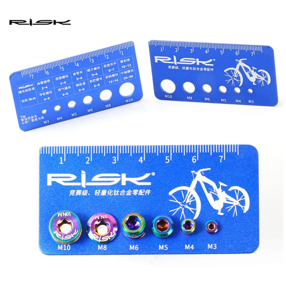 

Bike Bicycle Bolt & Screw Gauge Diameter Length Aluminum Alloy Blue Cycling Measure Tool M3/M4/M5/M6/M8/M10 Bicycle Parts