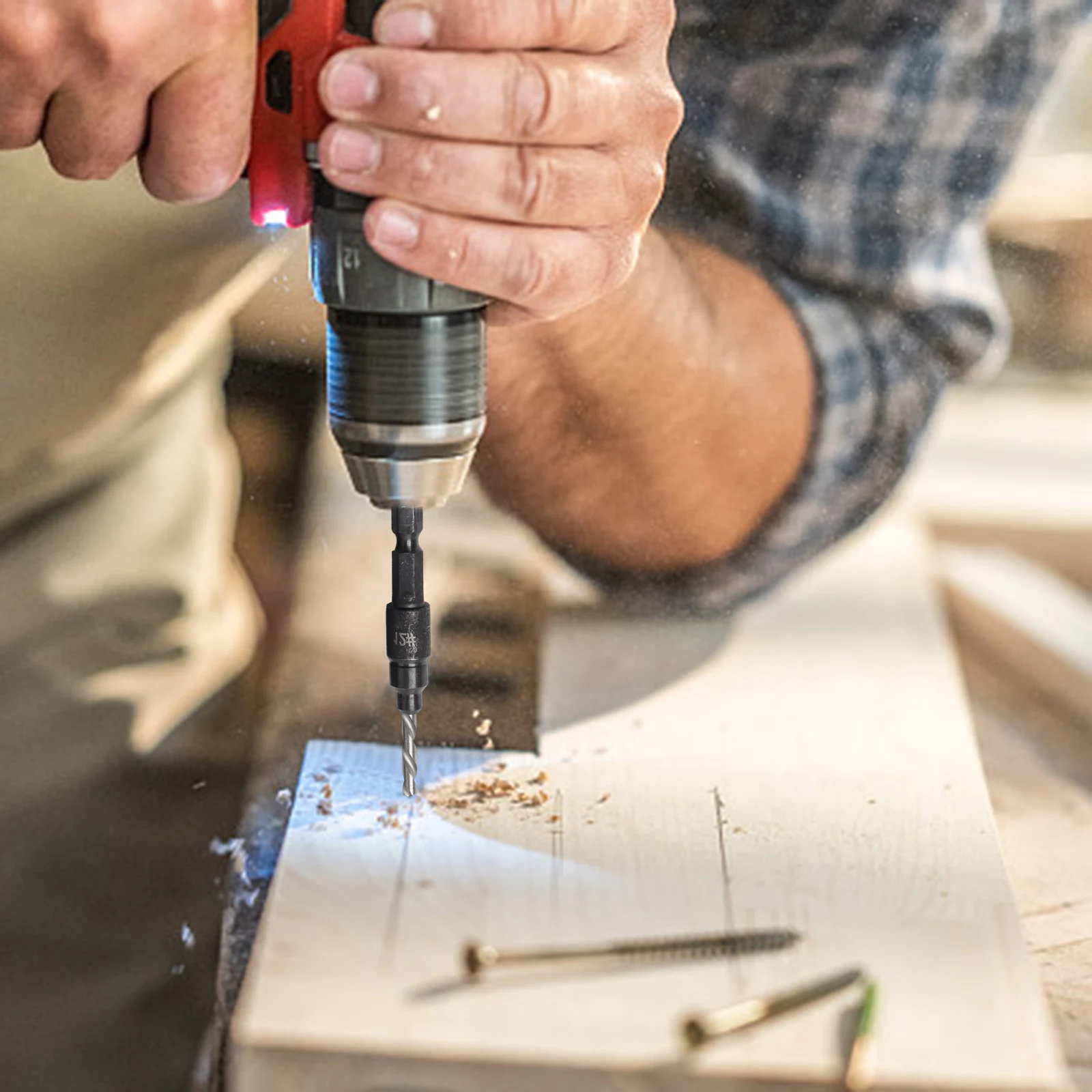 For Wood Screws Adjustable Depth Drill Drill Bit Set For DIY Projects Drill Bit Limit Ring Set Hexagonal Wrench