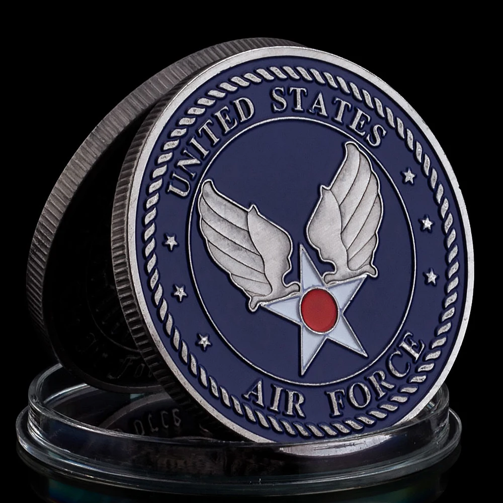 United States Air Force Challenge Coin The Air Force Smiles Back Commemorative Coin Military Fans Collectible Silver Plated Coin