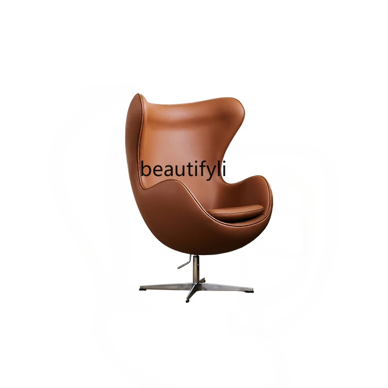 

Egg Chair Leisure Chair Nordic Bedroom Single-Seat Sofa Chair Spinning Creative Egg Shell Chair