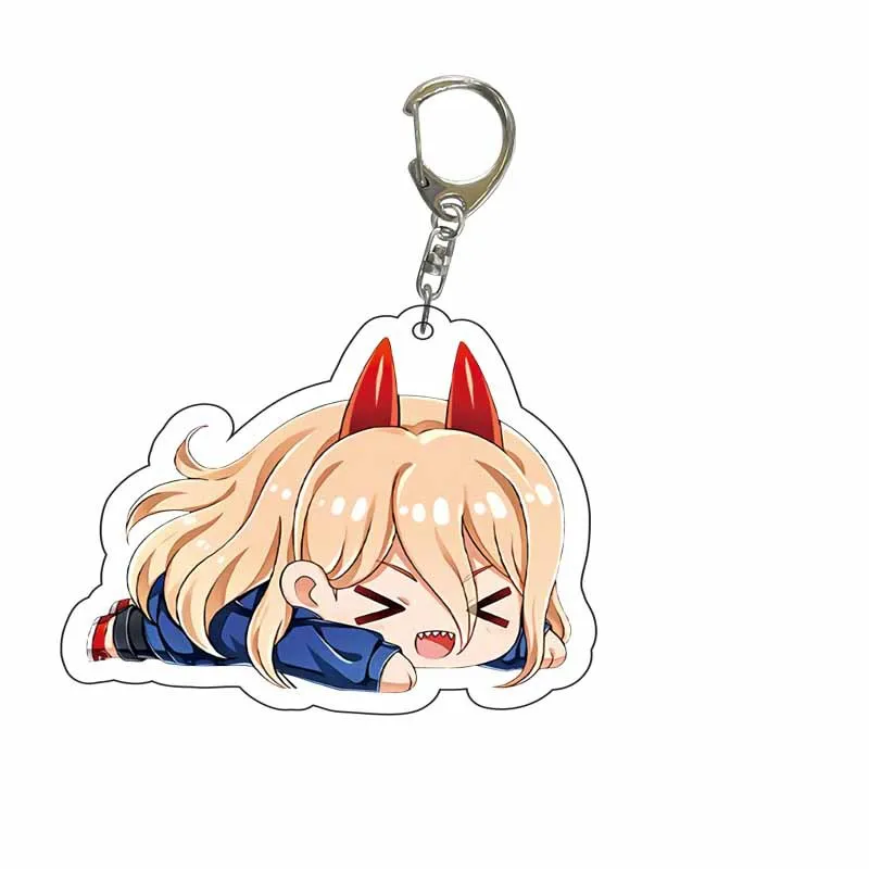 Anime Manga Chainsaw Man Acrylic Pochita Makima Power Cosplay Accessories Cute Collection Bag Pendant Keychain Fans Gift Keyring