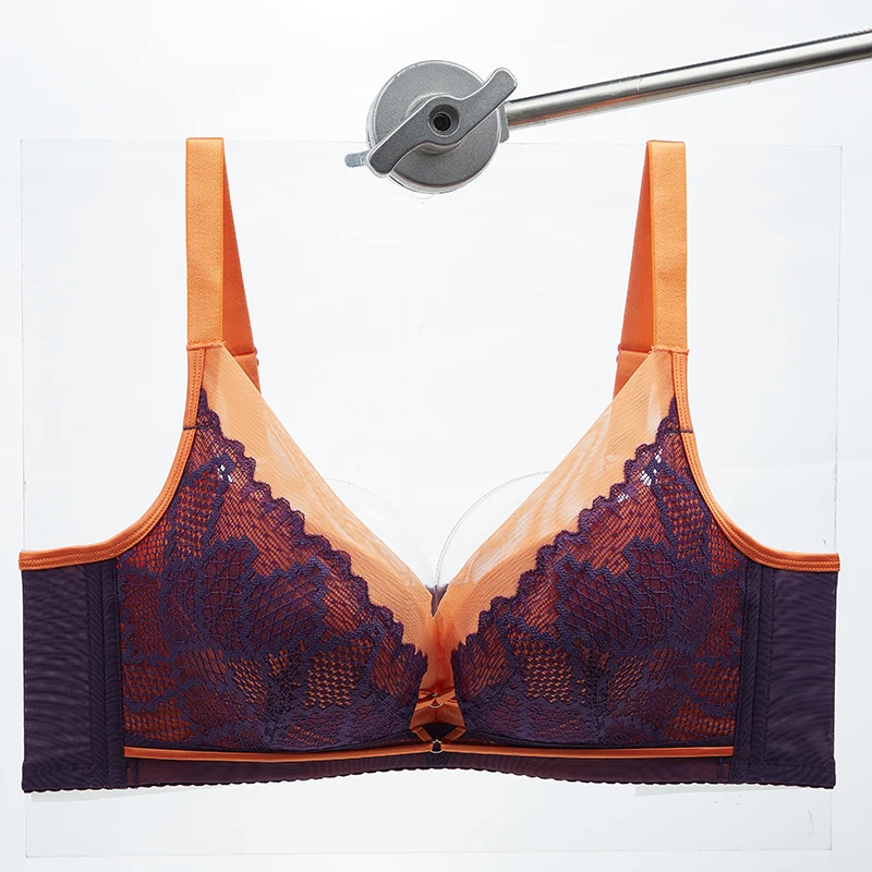 

Женский кружевной бюстгальтер на косточках, удобный кружевной бюстгальтер с цветочным принтом и широкими бретелями, регулируемый бюстгальтер без подкладки, бюстгальтер пуш-ап с высокой поддержкой CW9526