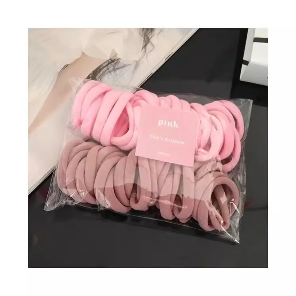 50PCS New High Elastic Colorful Elastic Hair Ties Non-Slip No Damage Hair Bands Seamless Scrunchie Rubber Bands For Women