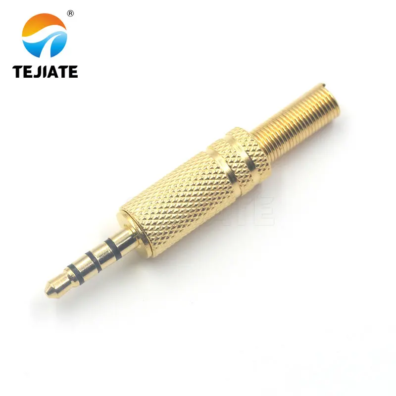 1 Pcs Auricolare Stereo Spina di 3.5 Mm Presa Audio Connettore di Saldatura Del Cavo 2/3/4 Tipo di Sezione Piccolo tre Core Placcato Oro