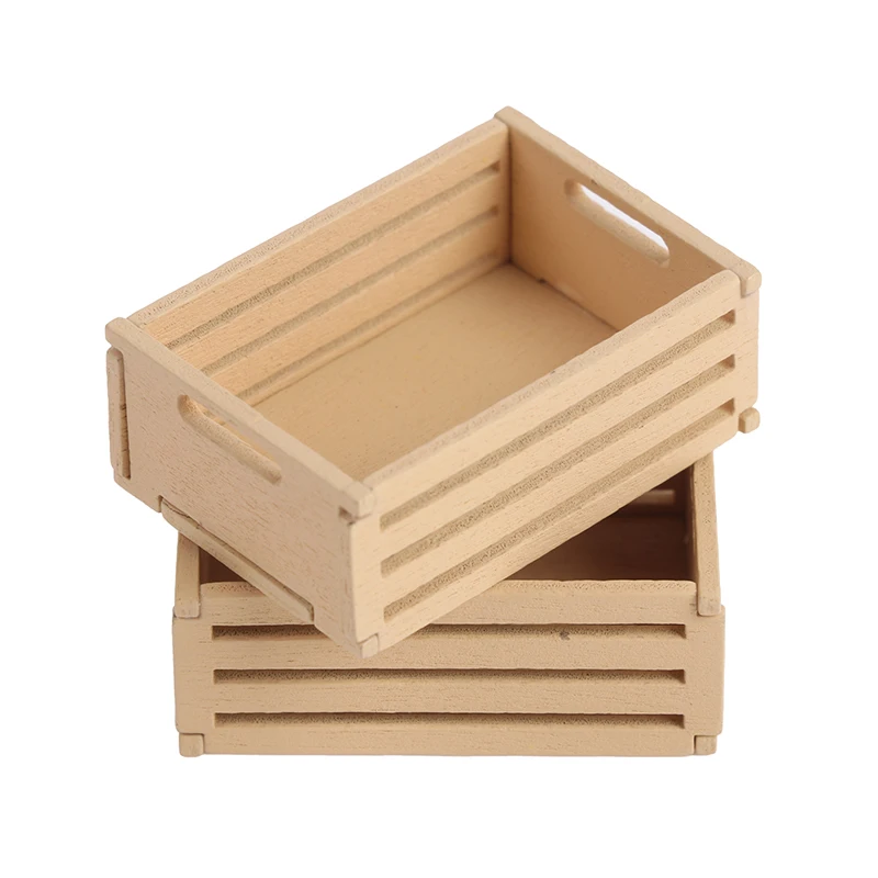 3pcs Dollhouse Miniature Mini Wooden Fruit Frame For 1:12 Dollhouse