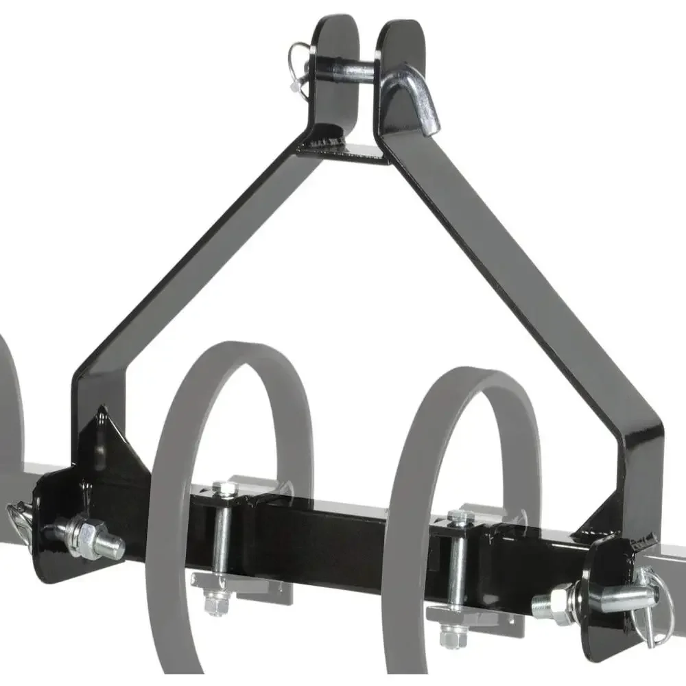 CAT-0 Three-Point Cultivator Six Adjustable Tines 52 Inch Width Heavy Duty Tillage Tool Soil Preparation Gardening Farming