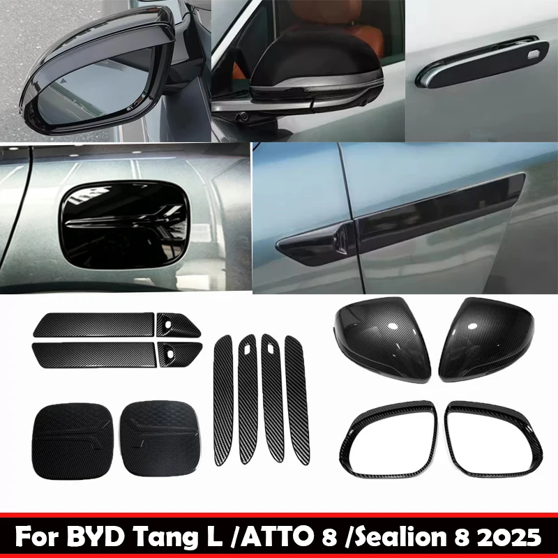 

For BYD Tang L Atto 8 Sealion 8 Sea Lion 08 2025 2026 Car Door Handle Bowl Side Leaf Mark panle Rear View Mirror Fuel Tank Cover