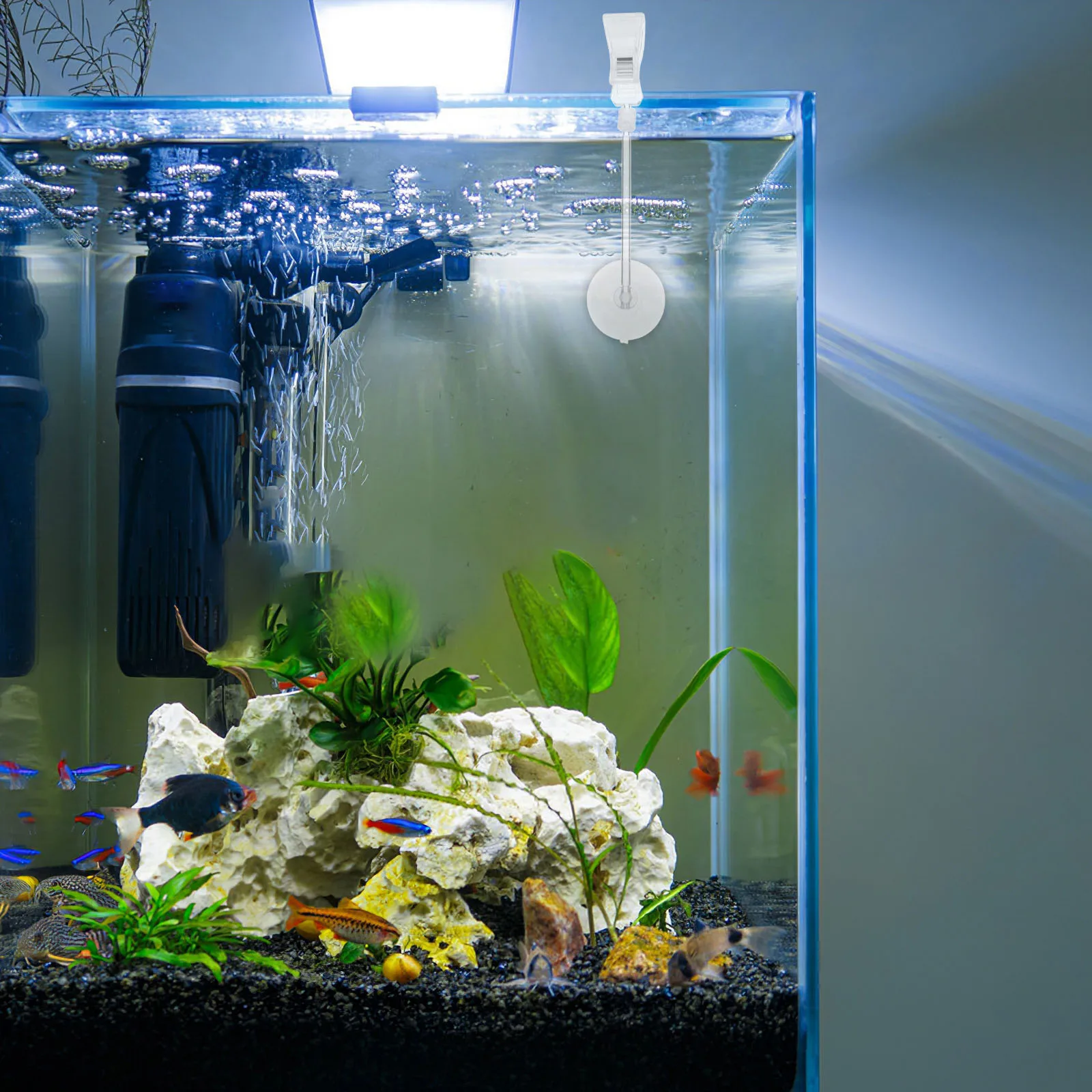 

3Pcs Aquarium Suction Cup Clips for Fish Tank Plants Food Secure Holders with Rotatable Angle Non Slip Surface Easy Install