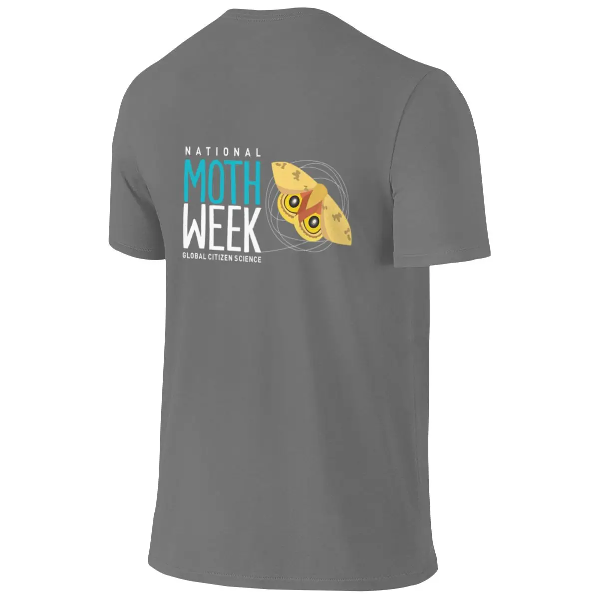 National Moth Week Official (Centered On Dark) Basic Reversible T-shirt Japanese Style Minimal Sun Protection Men's T-shirts