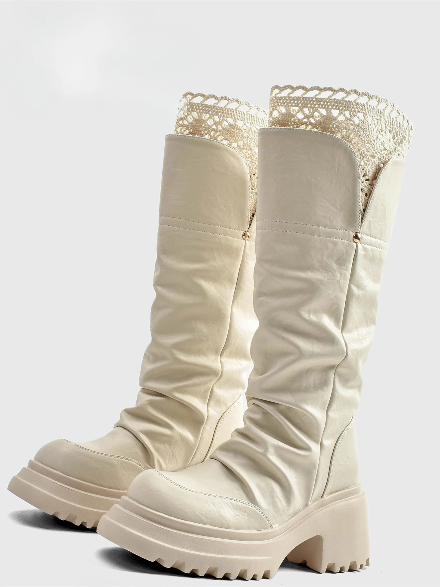 

Новые осенние женские ботинки 2024, белые универсальные трендовые модные женские ботинки с локомотивом и женская обувь